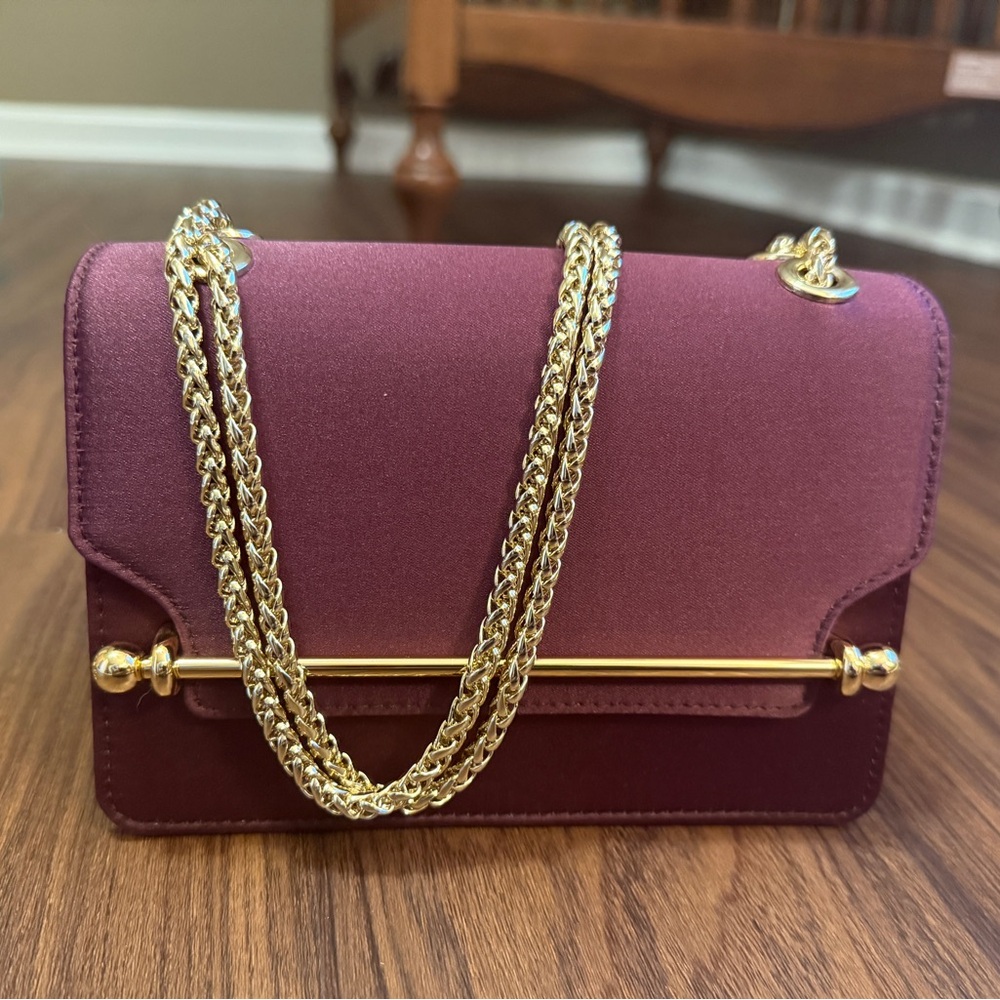Strathberry 1 of 1 Purple Silk Mini East West Bag